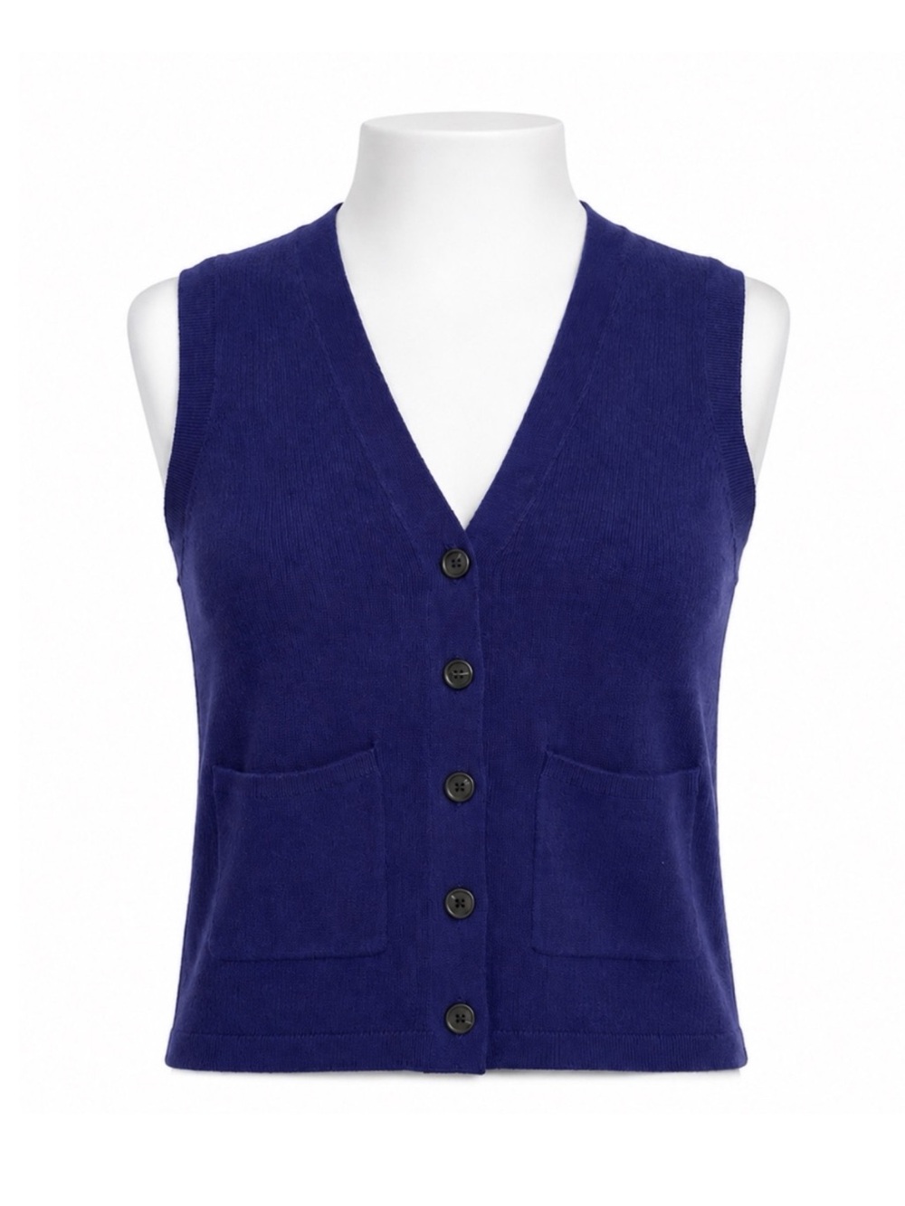 Size M Tahari Women’s 100% Merino Wool Button Front Sweater Vest